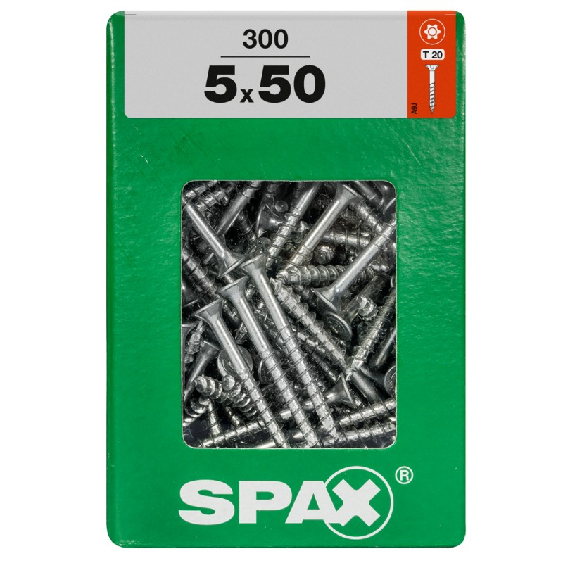 SPAX vis T-STAR+ WIROX - 5x50 XXL (boite 300 pces)