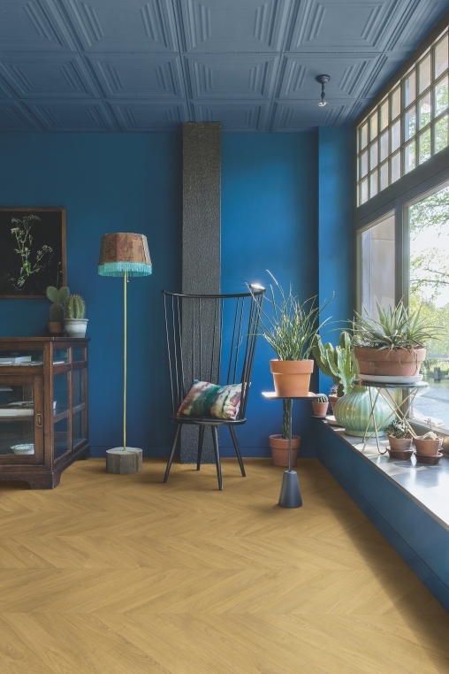 Parquet stratifié Quick-Step Impressive Patterns - Chevron chêne naturel 4161 - 8 x 396 x