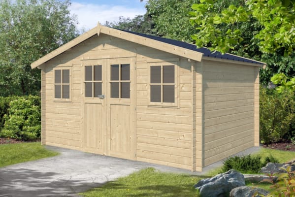 Chalet classique épicéa 28 mm montreal 415 x 295 cm + 10 cm