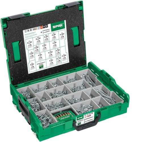 SPAX L-BOXX WIROX garni - Coffret assortiment de vis