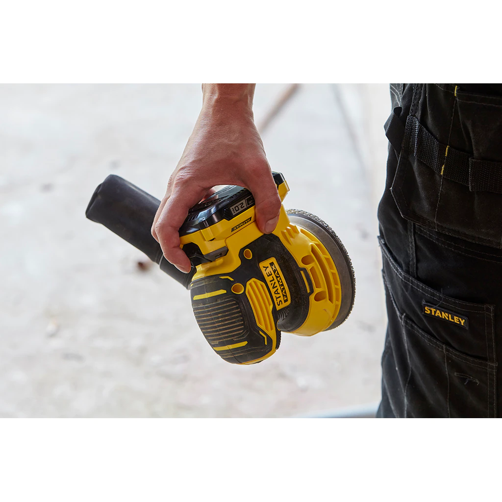 Stanley Fatmax V20 18V Ponceuse Excentrique avec 1 Batterie 2.0AH et 1 Sac