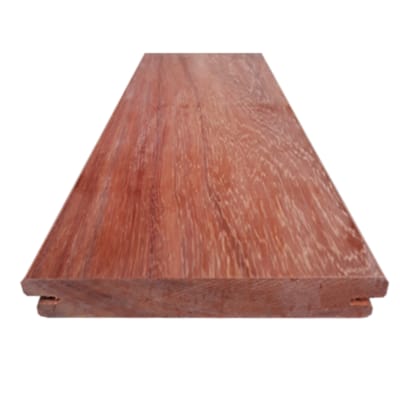 Planche de terrasse padouk - B-fix - 21 x 140 x 2750 mm