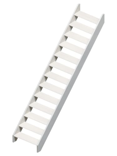 Helsinki - Limon escalier droit - Ral 9010 blanc mat - 80 cm