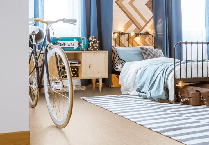 Revêtement de sol liège - jasmin - 7 x 19 x 1225 mm