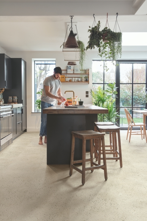 Quick-Step vinyle Livyn Alpha Vinyl Illume - Béton galet 40276 - 6 x 428 x 856 mm