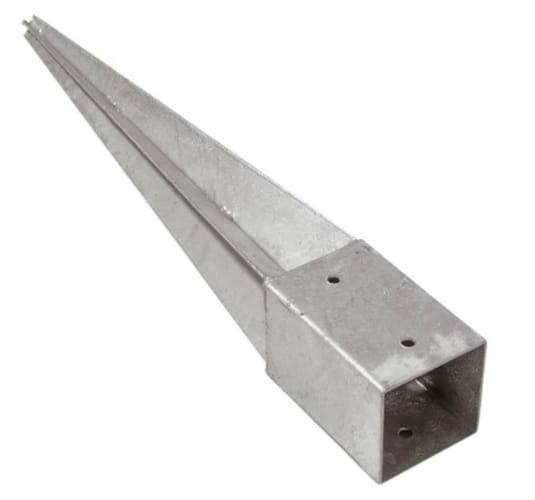 Support piquet en pointe 120 x 120 mm