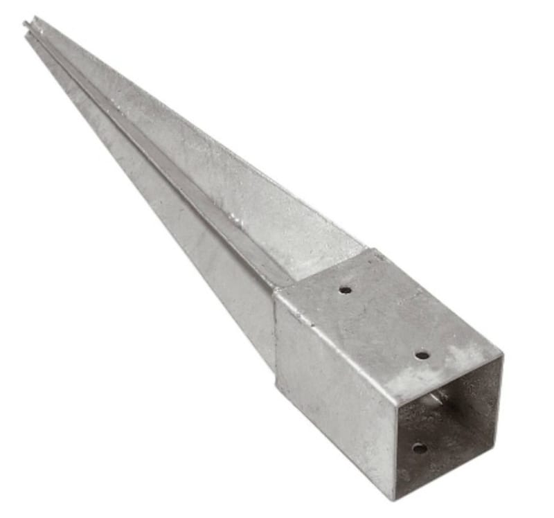 Support piquet en pointe 120 x 120 mm