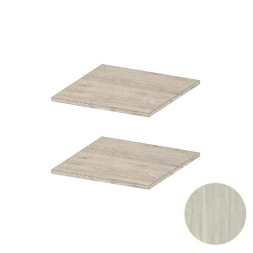 MOKI ESPACE tablettes mobiles orme argenté 550 mm - 2 pces