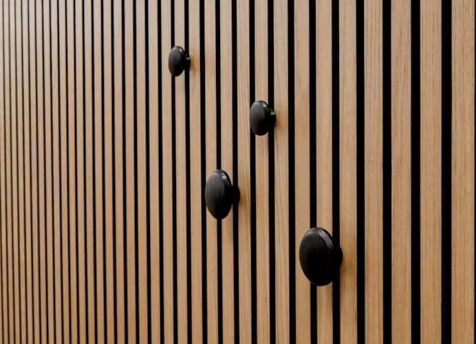 Ter Hürne SilentDesign LivingWall - Björn - Boutons en bois noir