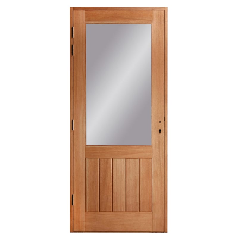 Porte extérieure Meranti droite 2/3 vitrée 2110x880 mm