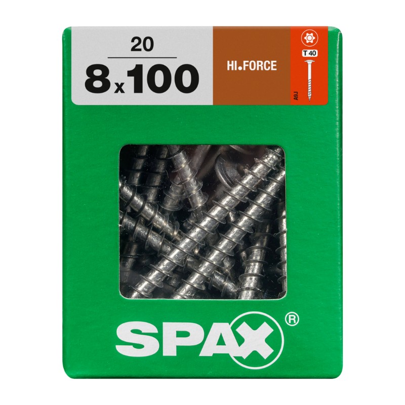 SPAX vis HI.FORCE WIROX - 8x100 STK (bte 20 pces)