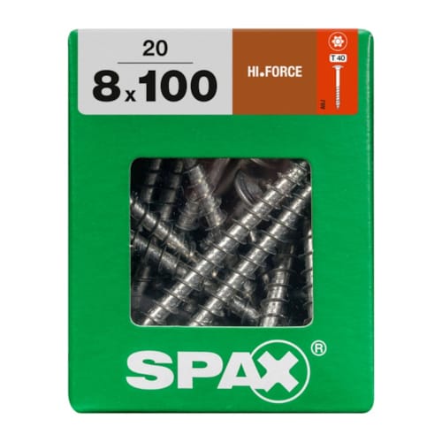 SPAX vis HI.FORCE WIROX - 8x100 STK (bte 20 pces)