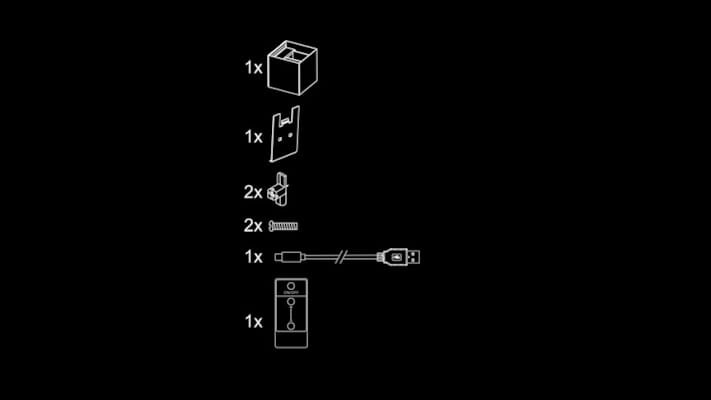 Ter Hürne SilentDesign LivingWall - Eirik Cube - Lampe murale carrée