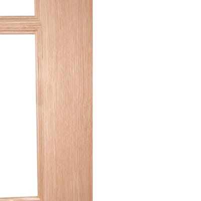 Porte plaquée chêne - Modèle 09 - 6 carreaux droits clair - 211,5 x 83 cm