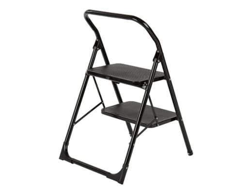 Escabelle - 2 marches larges - Noir