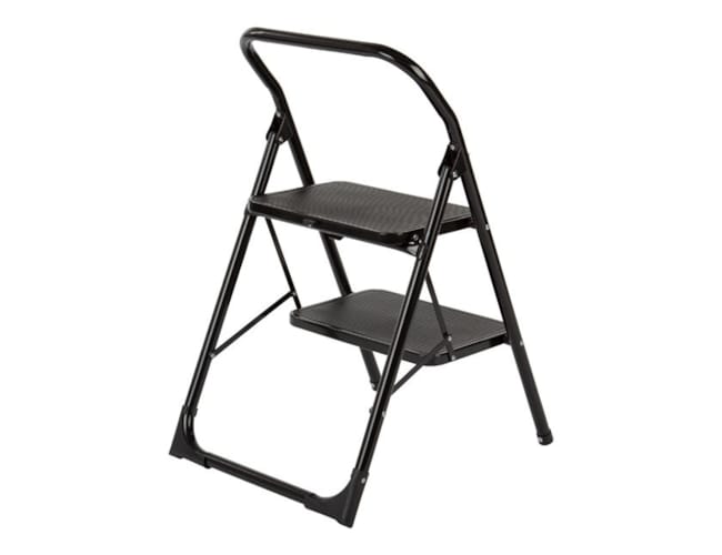 Escabelle - 2 marches larges - Noir