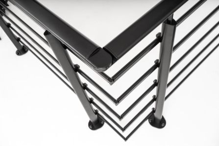 Kit Pure Black Fixation Au Sol - Noir (RAL 9005) 150 cm