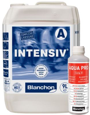 Blanchon Vitrificateur parquet Intensiv + Durcisseur Aqua pro - 9 L - Mat
