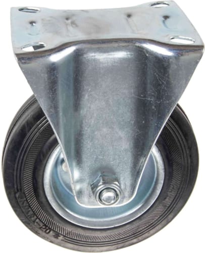 Roulette Caoutchouc Fixe 125 mm