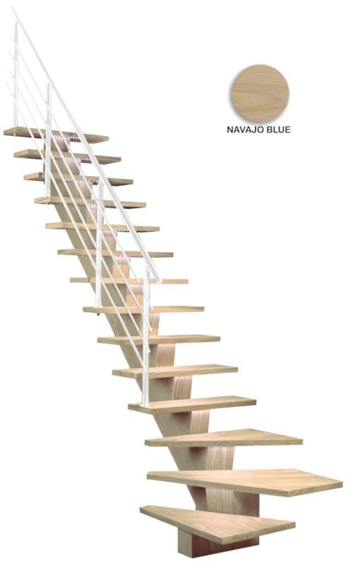 Kalea - Chêne 1/4 tournant gauche - Navajo blue