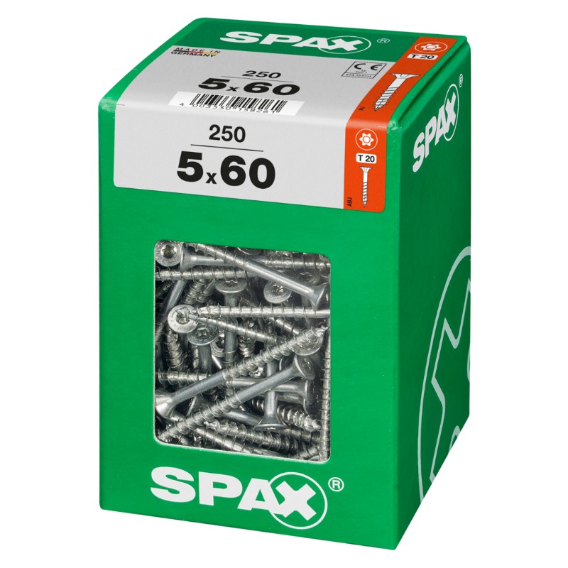 SPAX vis T-STAR+ WIROX - 5x60 XXL (boite 250 pces)