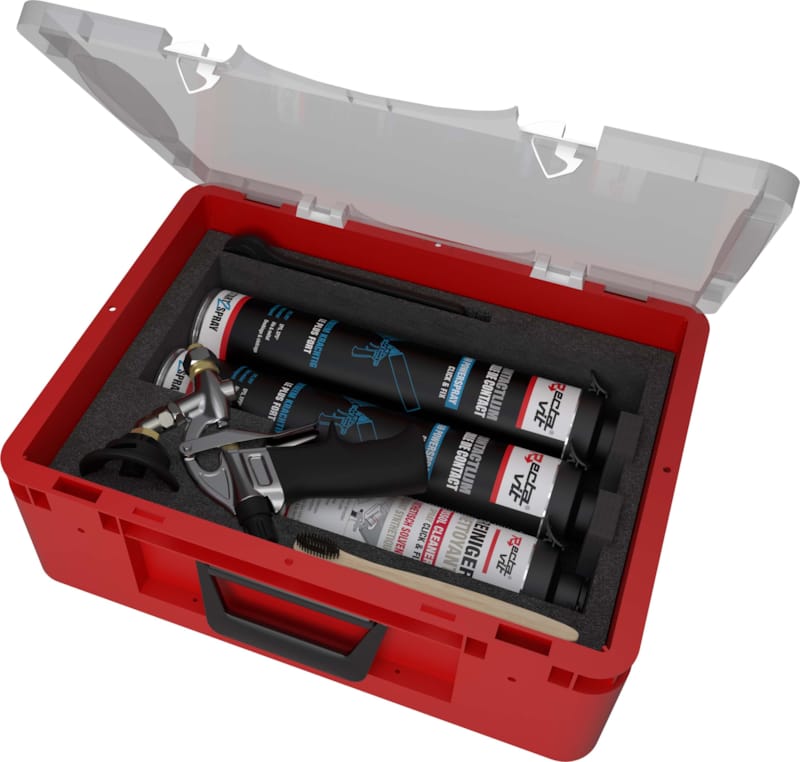 Rectavit set colle pulvérisable + pistolet - Bois et intérieur - PowerSpray Click&Fix