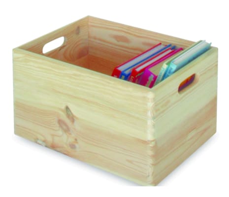 Caisse de rangement pin 40x30x24 cm