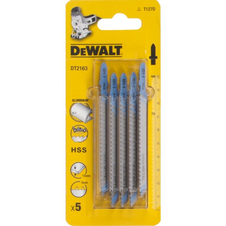 Stanley 5 Lames de Scie HSS Aluminium, Plastiques et Fibre de Verre jusqu'à 65 mm