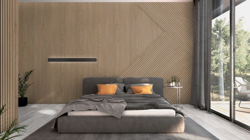 Lambris acoustique Ter Hürne SilentDesign chêne tiber 1 face - 21 x 520 x 2400 mm