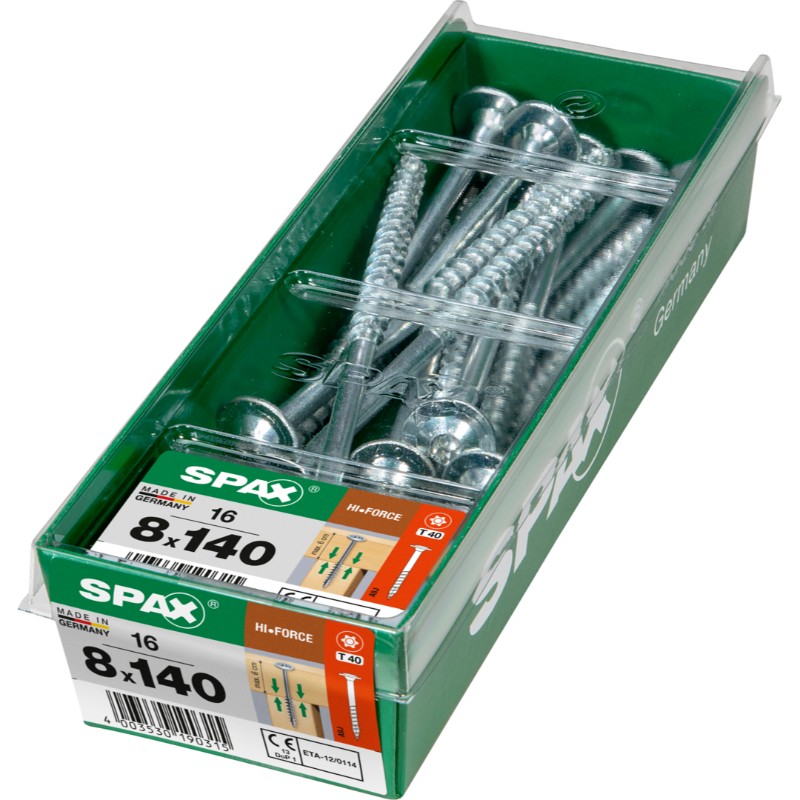 SPAX vis HI.FORCE WIROX - 8x140 STK (bte 16 pces)