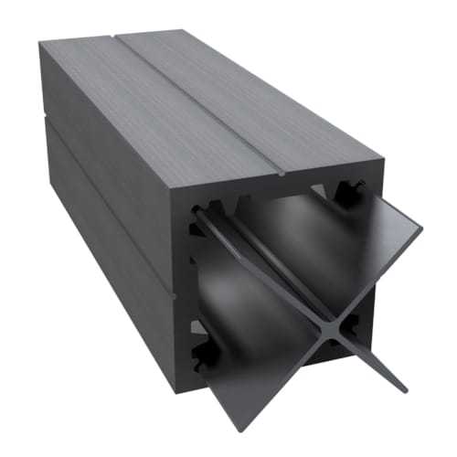 Duofuse Poteau en Composite noir graphite 90x90mm x 3m