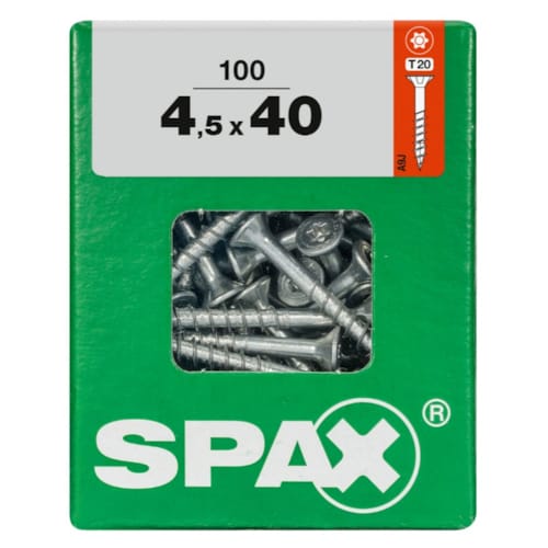 SPAX vis T-STAR+ WIROX - 4,5x40 L (boite 100 pces)
