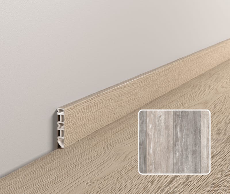 Plinthe moderne Coretec ESSENTIALS - Ellis Oak - 3954 - 13 x 58 x 2400 mm