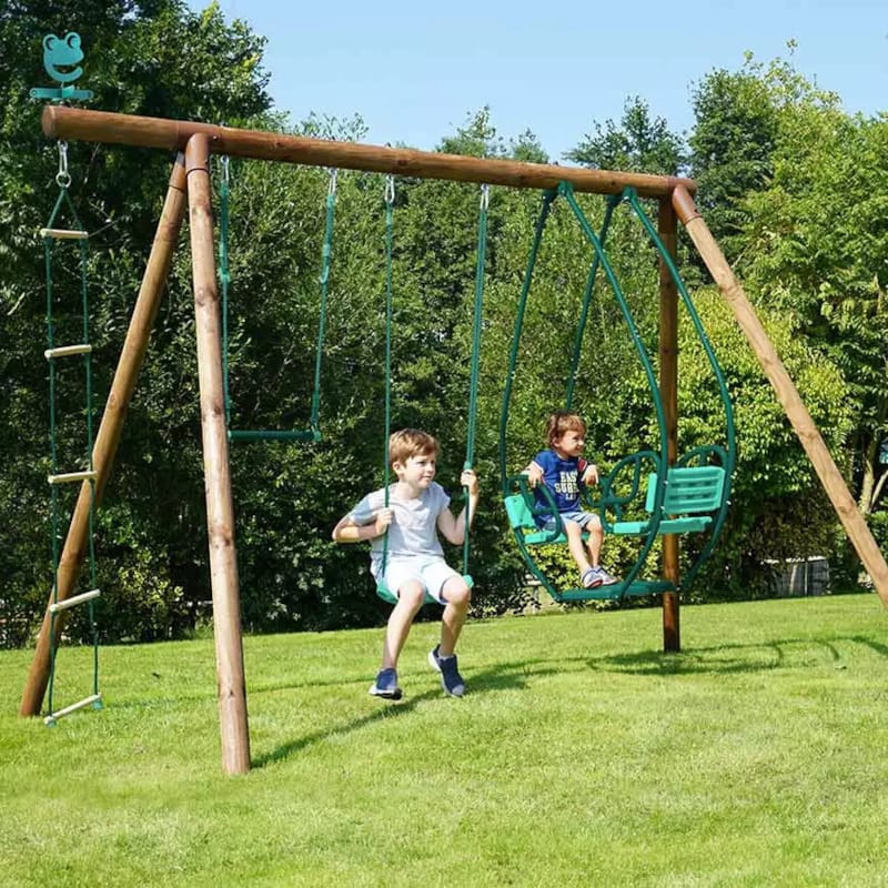 Portique avec balançoires Juliette - 1890 x 3480 x 2220 mm