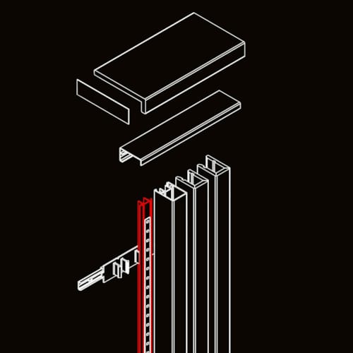Profiel Maestro Lynes profile de fixation pour bandeau LED 30x40x2700 mm