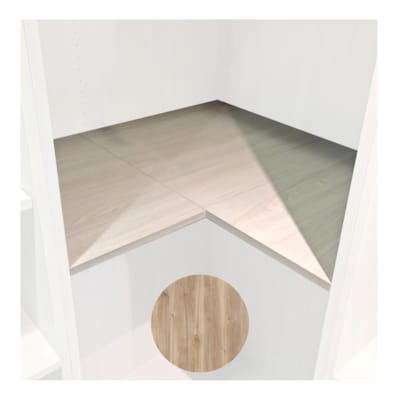 MOKI ESPACE tablettes mobiles chêne castello 900 x 900 mm - 2 pces