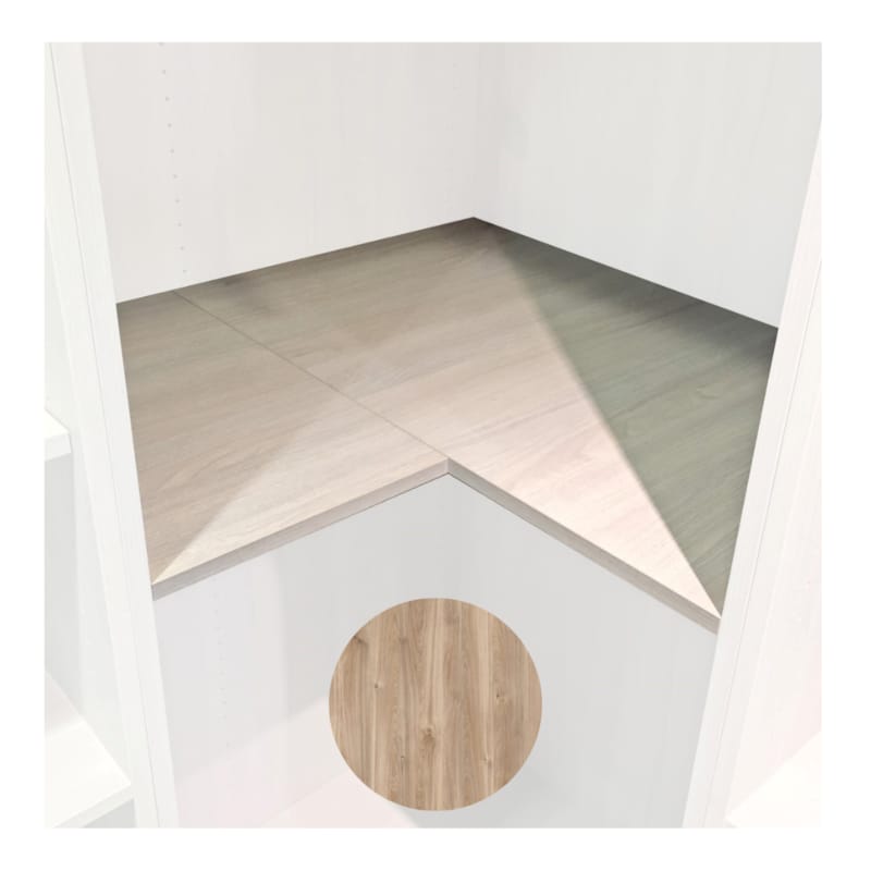 MOKI ESPACE tablettes mobiles chêne castello 900 x 900 mm - 2 pces