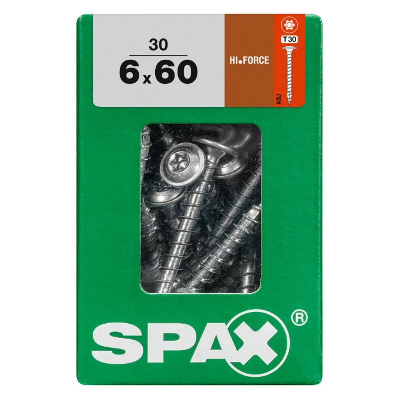 SPAX vis HI.FORCE WIROX - 6x60 L (bte 30 pces)