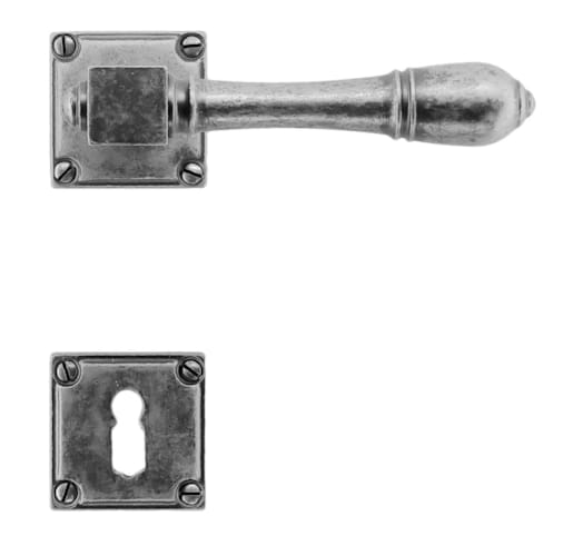 Poignée carre old silver r+e