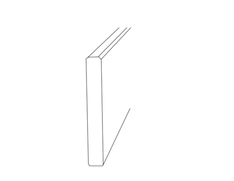 Plinthe pour planche Duo fuse - Noir graphite 76x10mm x 4m