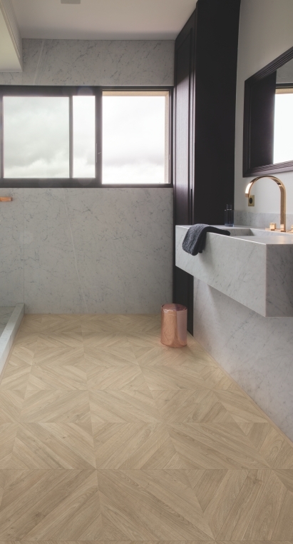 Parquet stratifié Quick-Step Impressive Patterns - Chevron chêne brun 4164 - 8 x 396 x 120