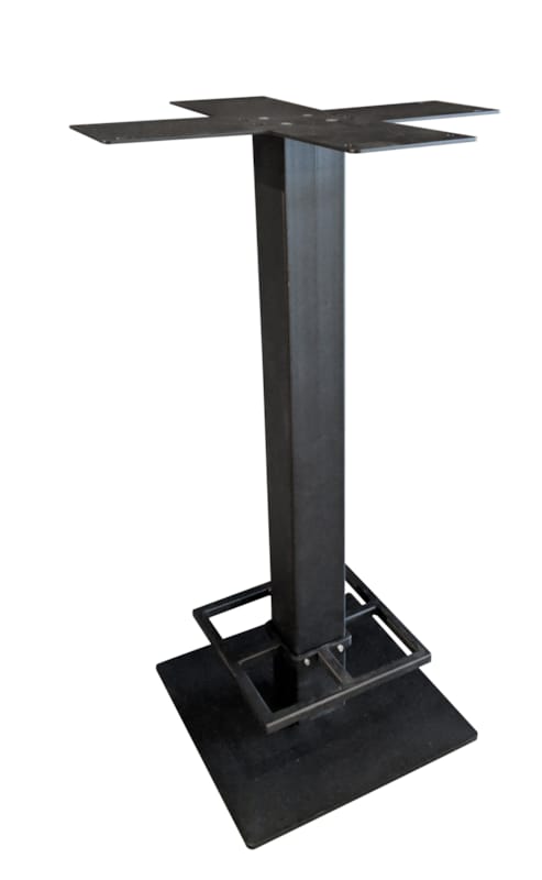 Pieds de table de bar - Signle noir - 1080 mm (section 80 x 80 mm - pied 450 x 450 mm)