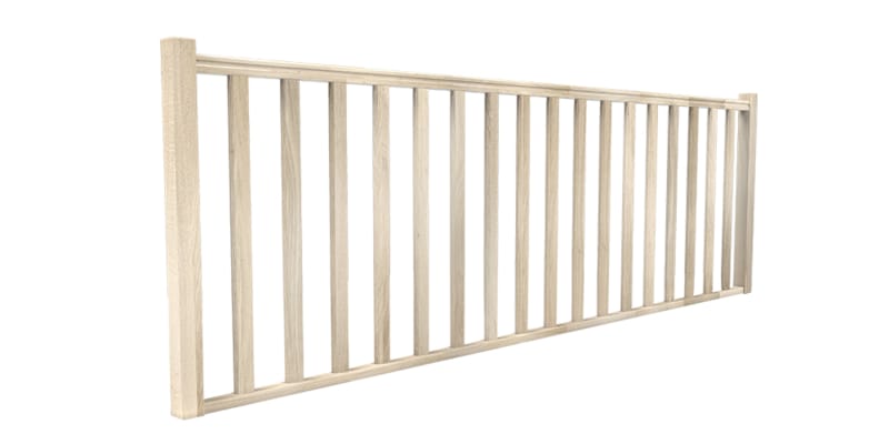 Milan / Liverpool garde-corps Balustres Moulurees Chêne - 320 cm