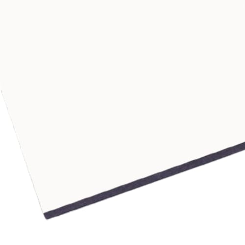 Panneau Kronoexterio résine - Noyau noir - Front white - 6 x 1300 x 3050 mm