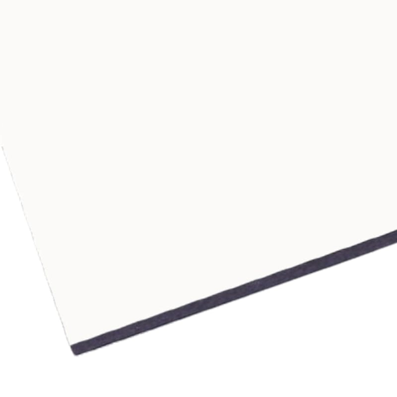 Panneau Kronoexterio résine - Noyau noir - Front white - 6 x 1300 x 3050 mm