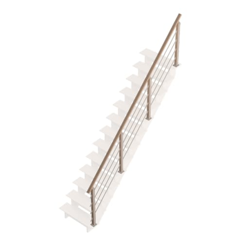 Auvergne - Chêne rampe type H - Chêne/alu