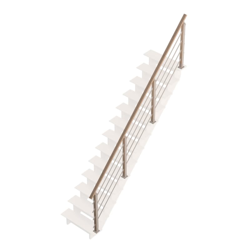 Auvergne - Chêne rampe type H - Chêne/alu