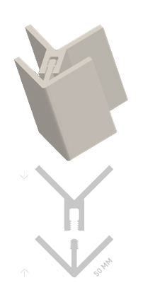 Profilé Dumaclin Click De Coin Laqué Taupe 2,5 m