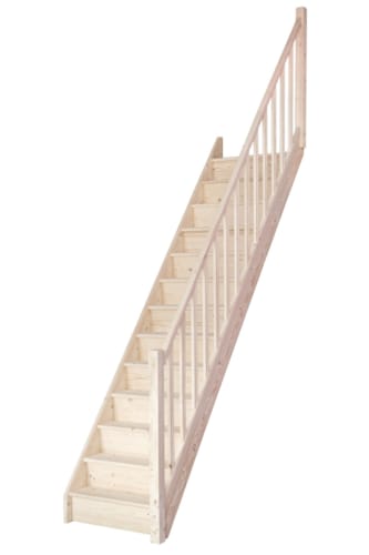 Sogem escalier droit TRADI ECO - Sapin à nœuds - 80 x 280 cm