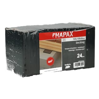 Tampons d’isolation Hapax EPDM 100 x 100 x 8mm | 24 pcs